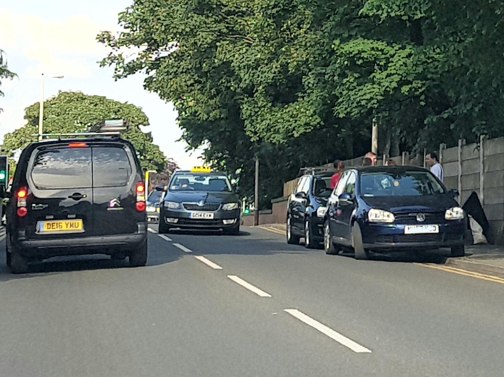 VW Golf rear ended on Roe Lane Bridge Southport