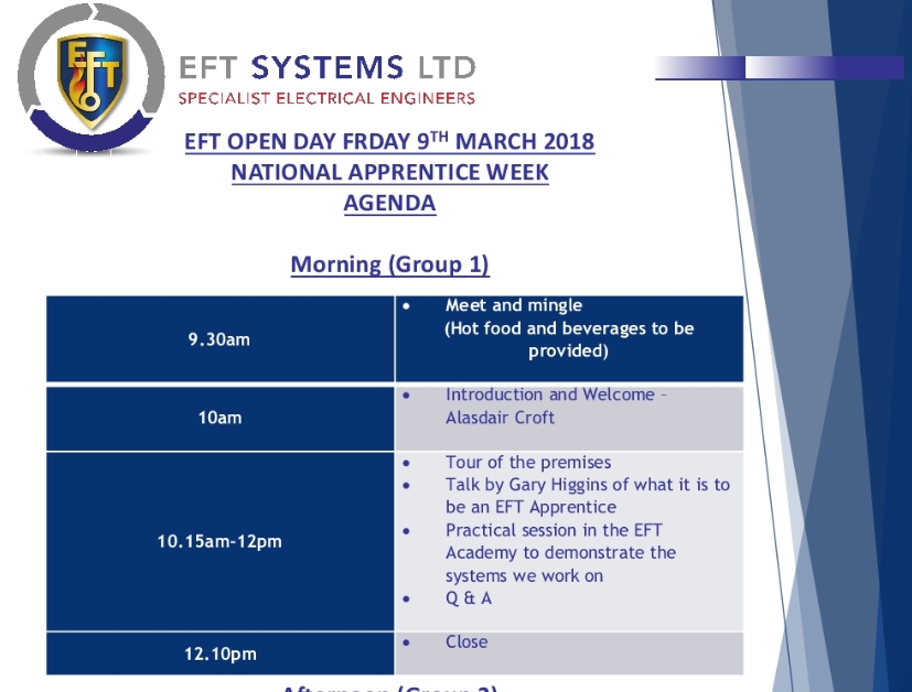 Eft Systems Apprentice Opportunity Open Day On The Spot Ots News Southport