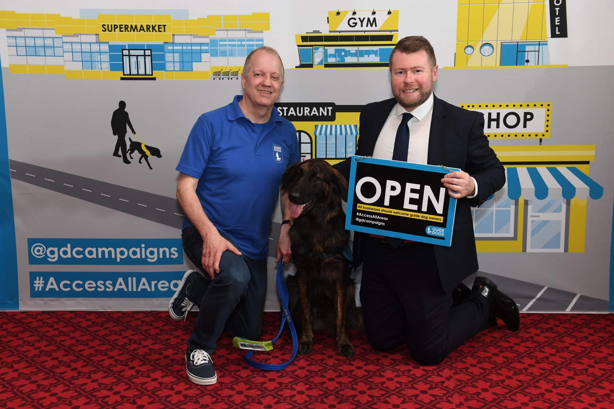 Damien Moore MP says, “No one should be turned away because of their assistance dog”